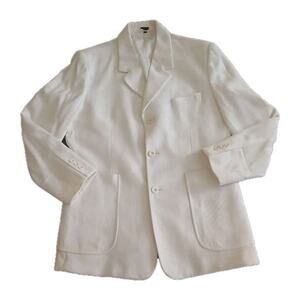 Pronti Blazer Men M White Single Breasted Formal Dinner Jacket Classic Suit Coat